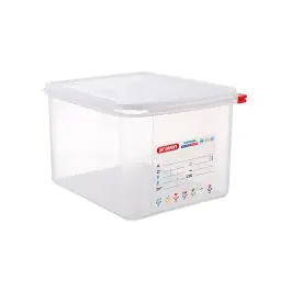Voedseldoos - 1/2 GN - 12.5 Liter - H 20 x 32.5 x 26.5 CM - Polypropyleen - Transparant - -40°C / +95°C - Luchtdicht Afsluitbaar - Araven - 962321