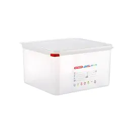 Voedseldoos - 2/3 GN - 19 Liter - H 20 x 35.4 x 32.5 CM - Polypropyleen - Transparant - -40°C / +95°C - Luchtdicht Afsluitbaar - Araven - 962231