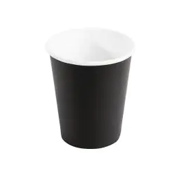 Wegwerp koffiebekers - 23 CL - 1000 stuks - Zwart - Ø 8.3 x H 9 CM - Karton - Fiesta - GF040