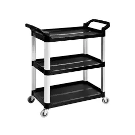 Serveerwagen - 3 Niveaus - Zwart - Aluminium - G-Line