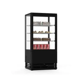 Koelvitrine - 1-Deurs - Led Verlichting - 78 Liter - Zwart - 230V - G-Line