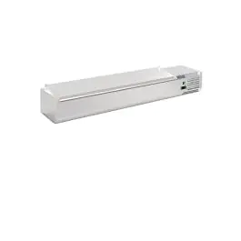 Gekoelde opzetvitrine - 8 x 1/4 GN - H 27.4 x 180 x 33.5 CM - 230 V - Polar - FA856