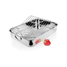 Braadslede - Incl. Rooster - RVS - B 32.5 x D 23.5 CM - G-Line