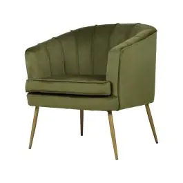 Fauteuil Relax - Olijfgroen - Velvet - B 75 CM - G-Line