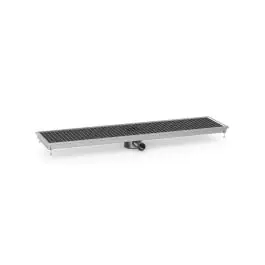 Vloerput goot/afvoer - 120 x 30 x 13.5 CM - Met zijuitloop