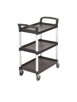 Serveerwagen - 3 niveau's - Zwart - H 96.5 x 83.5 x 41 CM - Polypropyleen - Cambro - CT349