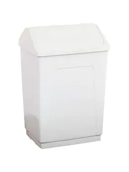 Afval Container - H 62 x 42 x 32 CM - 2.35 KG - Wit - 55 Liter - Denox - 600072