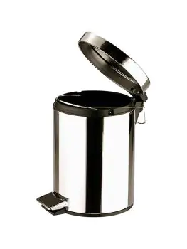 Pedaal Afvalbak - H 27 CM - 0.73 KG - Ø17 CM - RVS - 3 Liter - 861600