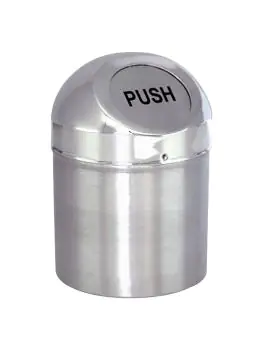 Afval Container - H 19 CM - 0.33 KG - Ø12 CM - RVS - 1.5 Liter - 966025