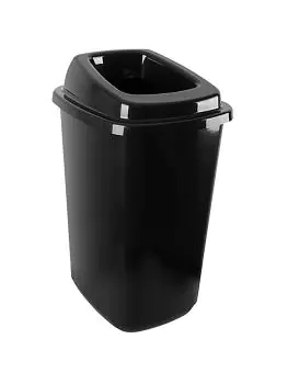 Afval Container - H 61 x 40 x 34 CM - 1.41 KG - Polypropyleen - Zwart - 45 Liter - 650045