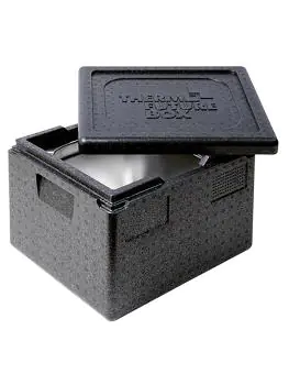 Thermobox - 1/2 GN - 23 Liter - H 32 x 39 x 33 CM - Polypropyleen - Zwart - Thermo Future Box - 235104