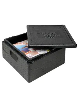 Thermobox Pizza - H 33 x 41 x 41 CM - 1.15 KG - Polypropyleen - Zwart - 32 Liter - Thermo Future Box - 235041