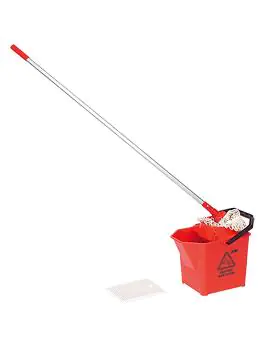 Spaanse Mop - 3 KG - 140 CM - Kunststof - Rood - 10 Liter - 546010
