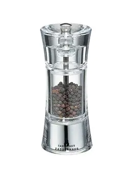 Pepermolen - H 14 CM - 0.22 KG - Ø5.8 CM - Acryl - Transparant - Zassenhaus - 892160
