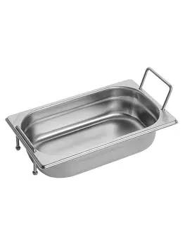 Gastronormbak - 1/4 GN - 1.7 Liter - H 6.5 x 26.5 x 16.2 CM - RVS - Caterchef - 953464