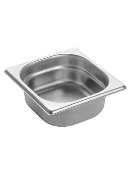 Gastronormbak - 1/6 GN - 1 Liter - H 6.5 x 17.6 x 16.2 CM - RVS - Caterchef - 953164
