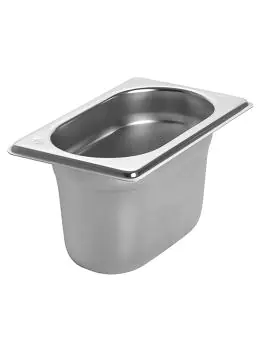 Gastronormbak - 1/9 GN - 0.8 Liter - H 10 x 17.6 x 10.8 CM - RVS - Caterchef - 953191