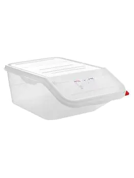 Voedselcontainer - H 20 x 34 x 56.5 CM - 1.457 KG - Polypropyleen - Transparant - 22.65 Liter - -40°C / +90°C - Scharnierend Deksel - Araven - 962072