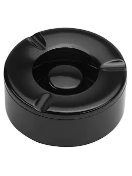Terras Asbak - H 4.3 CM - 0.1 KG - Ø10 CM - Melamine - Zwart - WACA - 937185