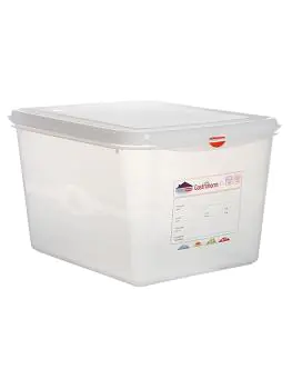 Voedseldoos - 1/2 GN - 12.5 Liter - H 20 x 32.5 x 26.5 CM - Polypropyleen - Transparant - -40°C / +100°C - Luchtdicht Afsluitbaar - Denox - 600490
