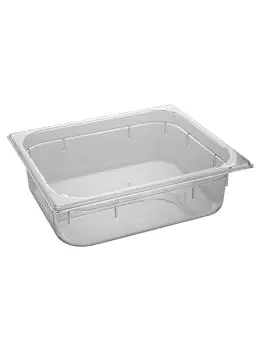 Gastronormbak - 1/2 GN - 6 Liter - H 10 x 32.5 x 26.5 CM - Polycarbonaat - Transparant - -40°C / +100°C - Caterchef - 953023