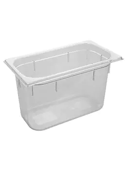 Gastronormbak - 1/3 GN - 7.2 Liter - H 20 x 32.5 x 17.6 CM - Polycarbonaat - Transparant - -40°C / +100°C - Caterchef - 953031