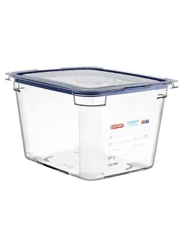 Voedseldoos - 1/2 GN - 10.25 Liter - H 20 x 32.5 x 26.5 CM - Polycarbonaat - Transparant - -40°C / +99°C - Met Siliconen Afdichtrand - Araven - 962421