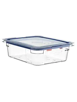 Voedseldoos - 1/2 GN - 4.85 Liter - H 10 x 32.5 x 26.5 CM - Polycarbonaat - Transparant - -40°C / +99°C - Met Siliconen Afdichtrand - Araven - 962423