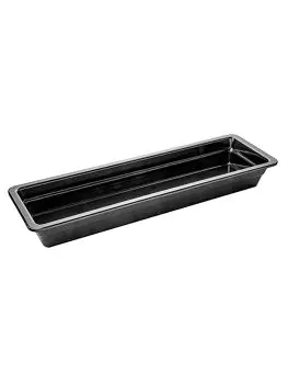 Gastronormbak - 2/4 GN - H 6.5 x 53 x 16.2 CM - Melamine - Zwart - -20°C / +120°C - 060427