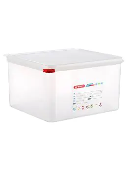 Voedseldoos - 2/3 GN - 19 Liter - H 20 x 35.4 x 32.5 CM - Polypropyleen - Transparant - -40°C / +95°C - Luchtdicht Afsluitbaar - Araven - 962231