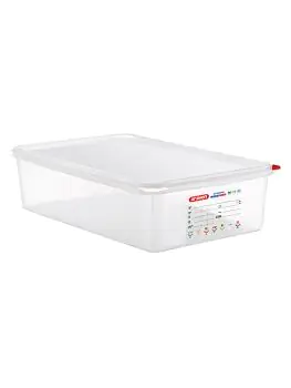 Voedseldoos - 1/1 GN - 13.7 Liter - H 10 x 53 x 32.5 CM - Polypropyleen - Transparant - -40°C / +95°C - Luchtdicht Afsluitbaar - Araven - 962313