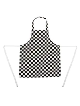 Kinderschort - One Size - Zwart/Wit - 51 x 68.5 CM - Polyester/Katoen - Whites Chefs Clothing - B357