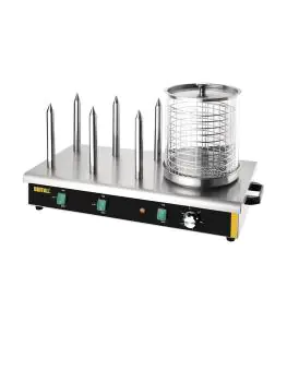 Worstenwarmer - 6 warmhoudpennen - H 37 x 67 x 34 CM - 220-240 V - RVS - Buffalo - DA567