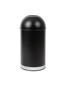 Afvalbak - 40 Liter - Zwart - Ø 36 x H 72 CM - RVS/Staal - Bolero - CW954
