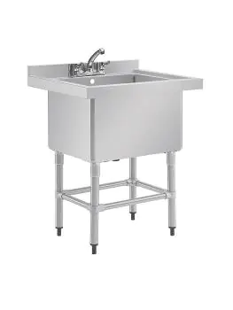 Spoeltafel - Extra diep - 100 Liter - H 90 x 77 x 60 CM - RVS - Vogue - CE141