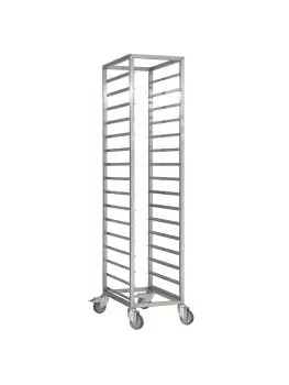 Regaalwagen - 2/1 GN - 18 etages - H 180 x 62 x 70 CM - RVS - Gastro M - DS458