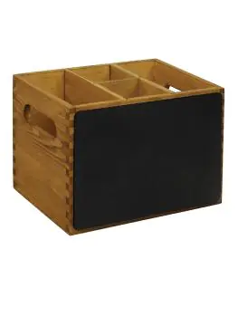 Tafelcaddy - Krijtbord - H 15 x 21 x 16 CM - Hout - Olympia - GM243