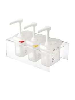 Sausdispensers - 3 x 1/9 GN - 1.5 Liter - 3 stuks - Transparant - H 19.5 x 38 x 22.5 CM - Polypropyleen - Araven - CR823