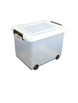Voedselcontainer op wielen - 50 Liter - H 37.9 x 53 x 39.6 CM - Polypropyleen - Araven - J245