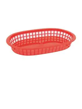 Tafelmand - 6 stuks - Rood - H 4 x 27.5 x 17.5 CM - Polypropyleen - Olympia - GH967