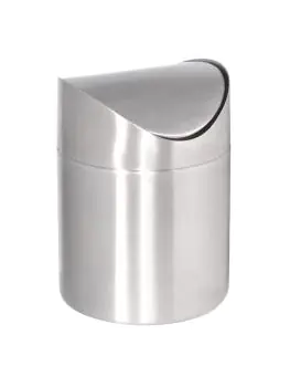 Tafelafvalbakje - Zwart - Ø 12 x H 16.8 CM - RVS - Olympia - CC463