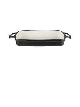Ovenschaal - 2.8 Liter - Zwart - H 5.5 x 39 x 23.5 CM - Gietijzer - Vogue - GH324