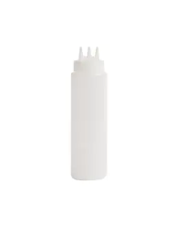 Knijpfles - 3 spuitmonden - 68 CL - Zwart - Ø 66 x H 24.4 CM - Kunststof - Vogue - CW725