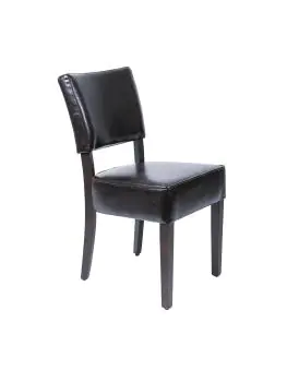 Horeca stoel - 2 stuks - Bruin - H 85.8 x 42.6 x 45 CM - Pu Leer/Berkenhout - Bolero - GF957