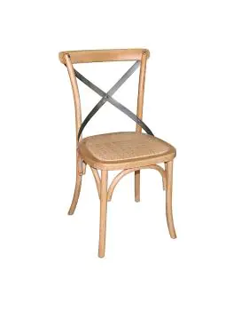 Horeca stoel - 2 stuks - Naturel - H 88 x 46 x 54 CM - Hout/Metalen - Bolero - GG656