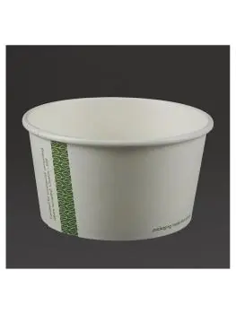 Wegwerp bakjes - 0.35 Liter - 500 stuks - Ø 11.5 x H 6.2 CM - Karton/Pla - Vegware - GF046