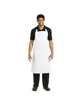 Halterschort - Unisex - XL - Wit - 91.5 x 106.6 CM - Polyester/Katoen - Whites Chefs Clothing - A522