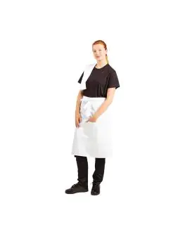 Sloof - Unisex - Regular Fit - Wit - 100 x 70 CM - Polyester/Katoen - Whites Chefs Clothing - B132