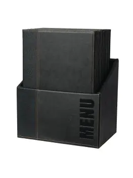 Menuhoezen - A4 - Met opbergdoos - 20 stuks - H 34 x 25.4 x 0.5 CM - Pu Leer - Securit - U266