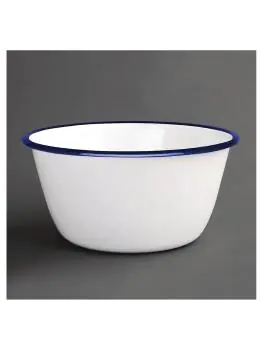 Puddingschaal - 88 CL - 6 stuks - Ø 15.5 x H 7.5 CM - Emaille - Olympia - DC389